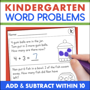 kindergarten word problems